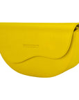 Rounded Shoulder Bag for Women in Genuine Yellow Leather - Made in Italy with Removable Adjustable Strap by Kailimood.store at brixbailey.com