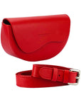 Italian Leather Crossbody Bag for Women - Red, Adjustable Strap, Magnetic Closure | Made in Italy by Kailimood.store at brixbailey.com