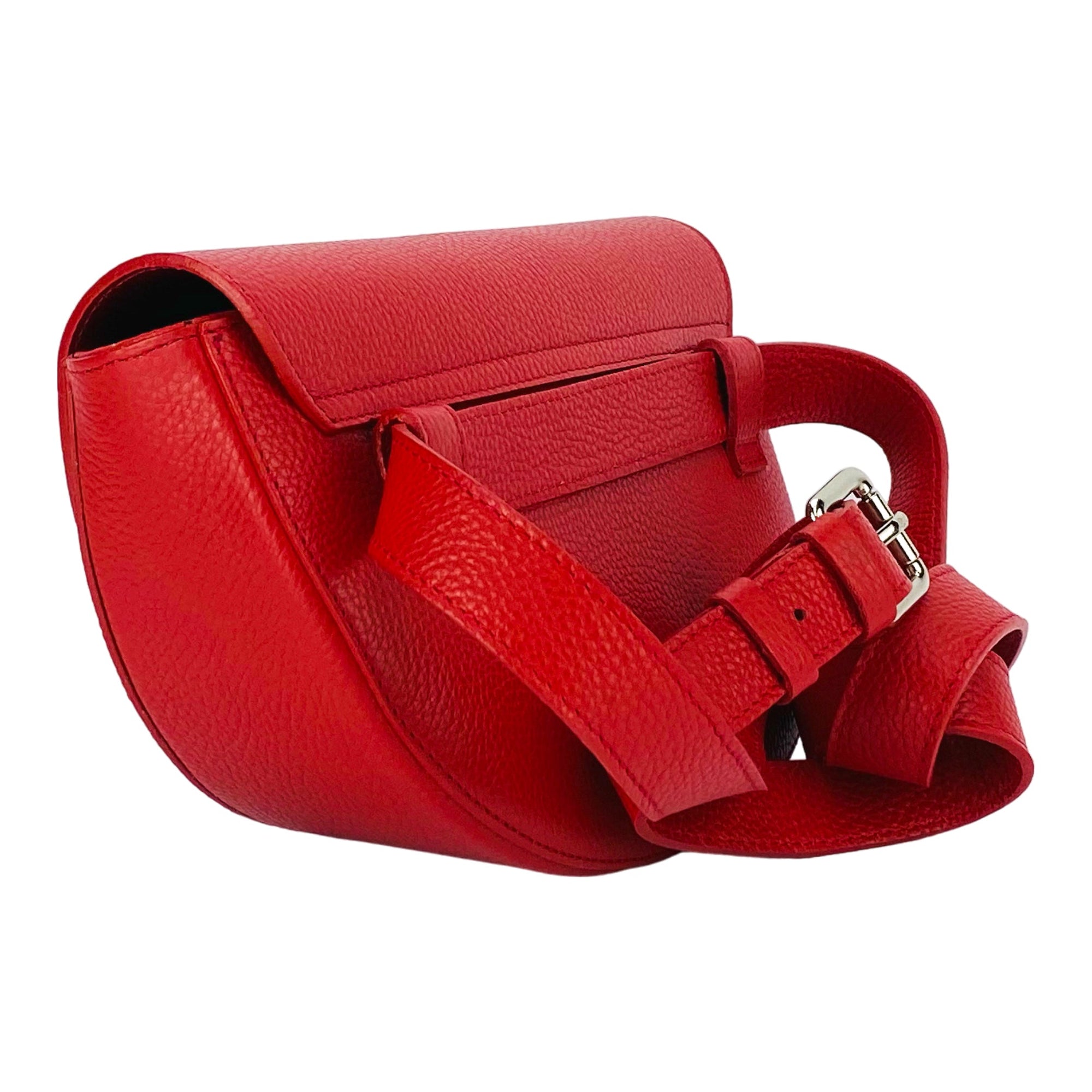 Italian Leather Crossbody Bag for Women - Red, Adjustable Strap, Made in Italy by Kailimood.store at brixbailey.com