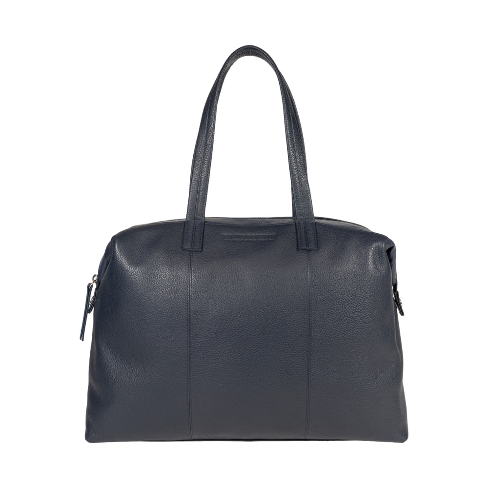 Renato Borzatta Sydney Collection - Convertible Tote into Satchel in Genuine Blue Leather by Kailimood.store at brixbailey.com