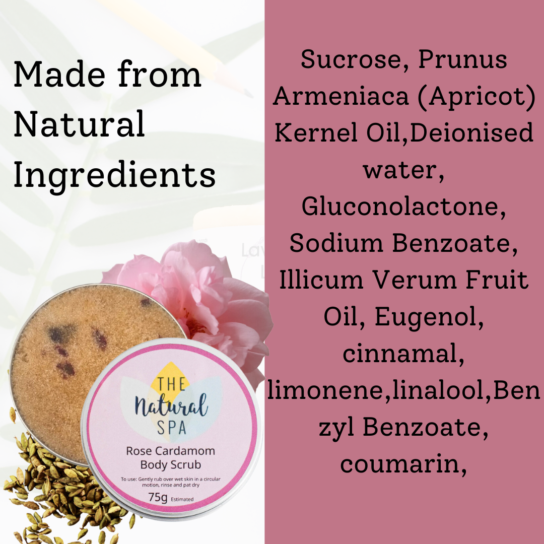 Rose &amp; Cardamom Body Scrub 200g | Natural Exfoliating Scrub – Zoe’s May Staff Pick