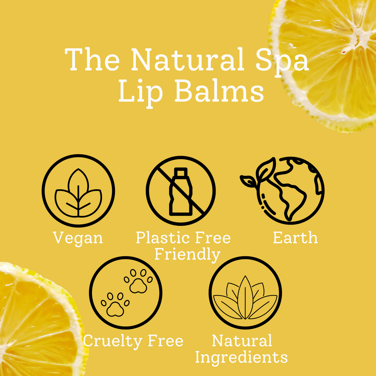 Lemon Sorbet Natural Lip Balm | Vegan, Hydrating &amp; Nourishing | Plastic-Free, Handmade Lip Care