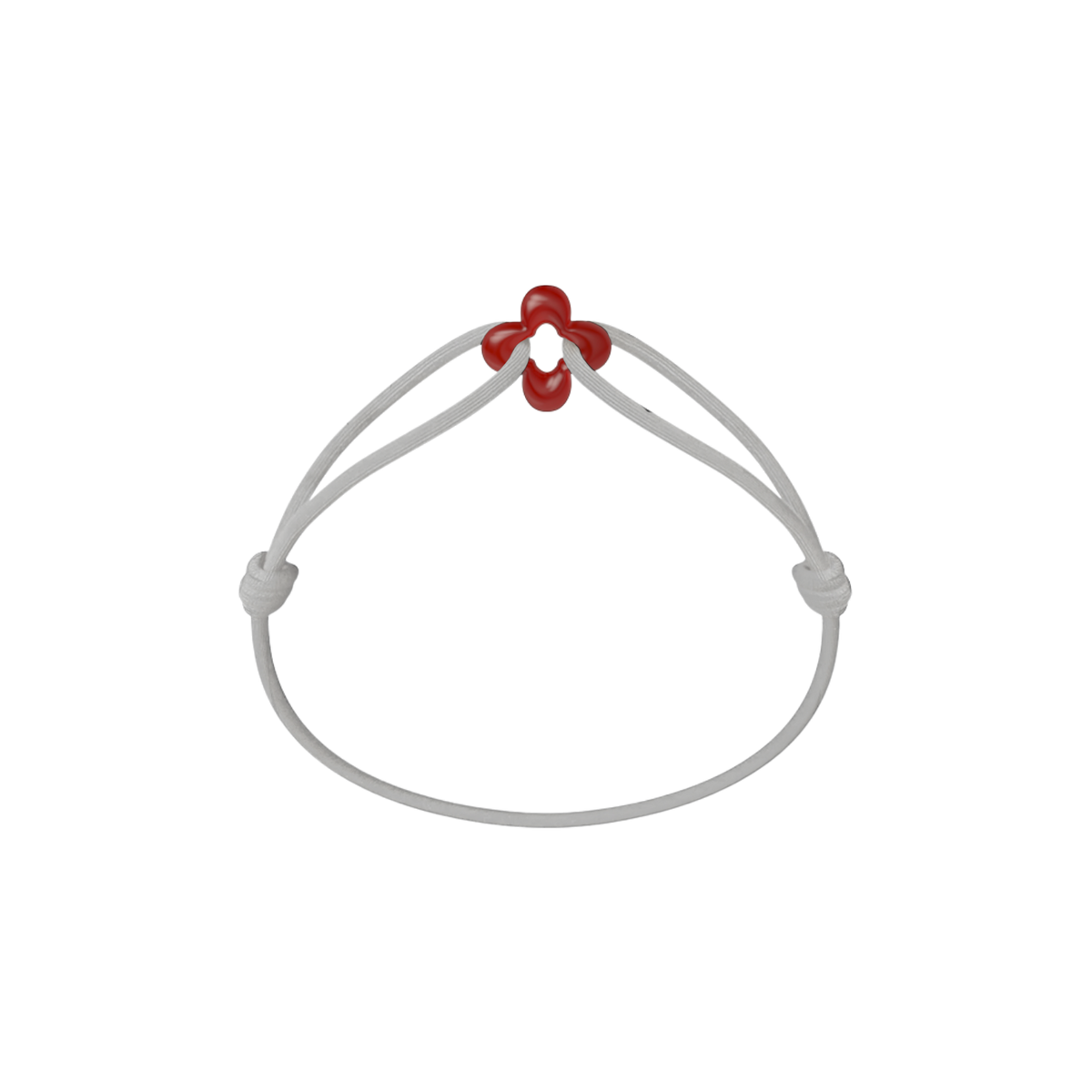 Mini Red Clover Cord Bracelet
