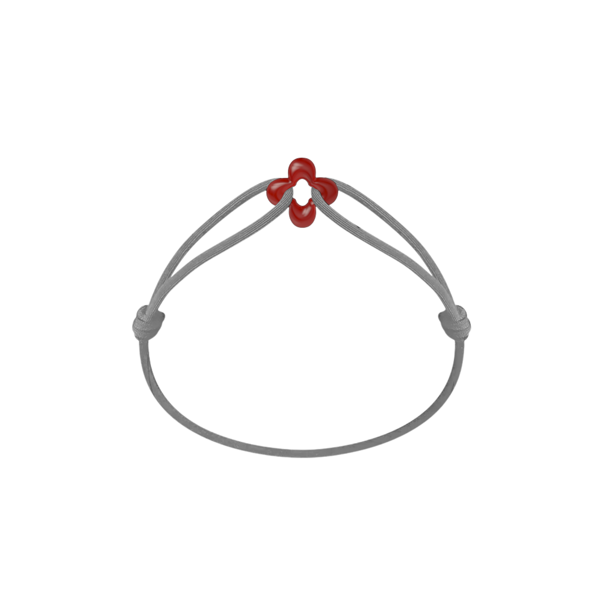 Mini Red Clover Cord Bracelet