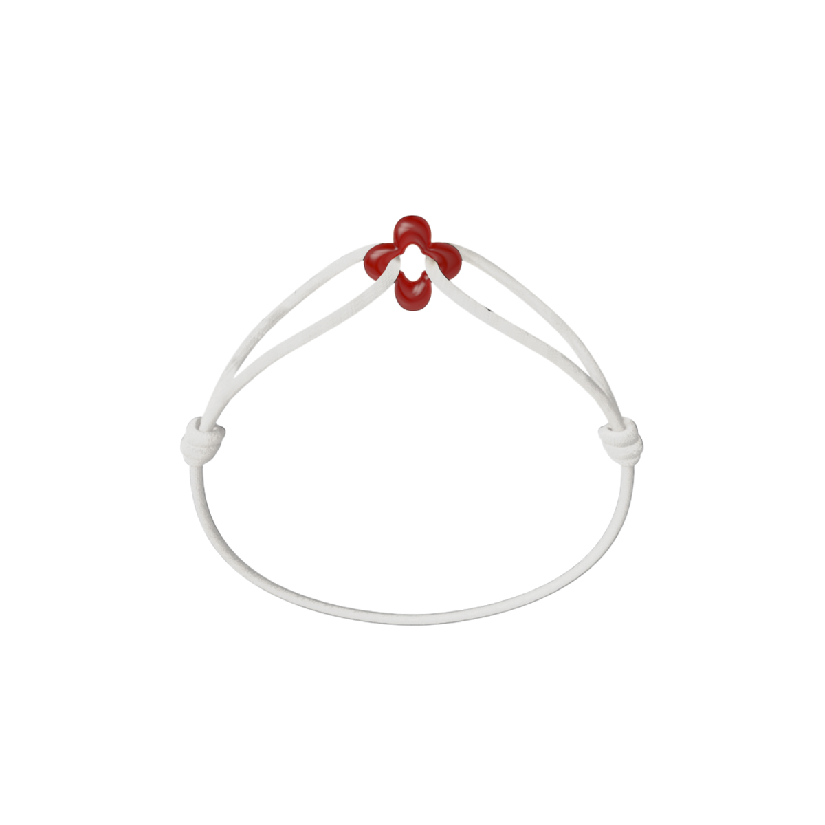 Mini Red Clover Cord Bracelet