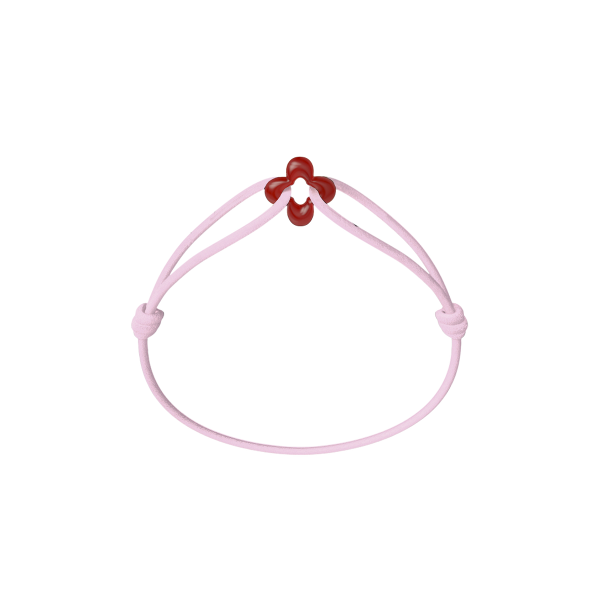 Mini Red Clover Cord Bracelet