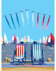 Happy and Glorious Red Arrows Seaside Print