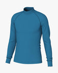 Mens Merino Wool Long Sleeve Shirt with Semi Turtleneck