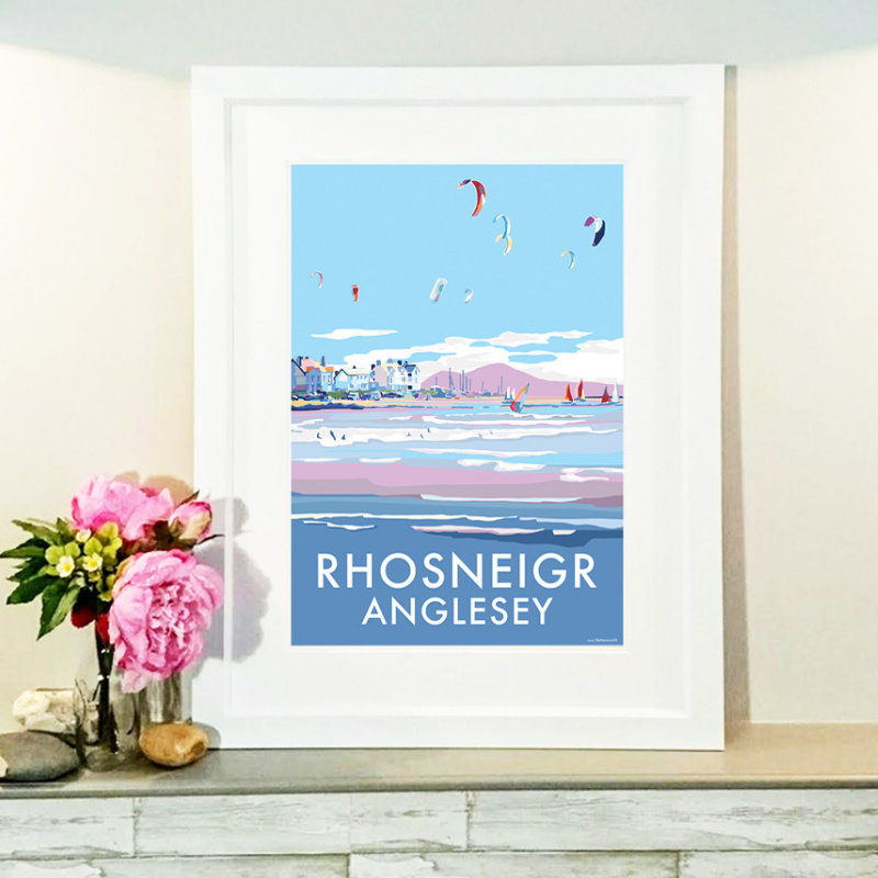 Rhosneigr Seaside Travel Poster Print