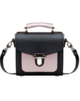 Handmade Leather Sugarcube Handbag - Rose Truffle