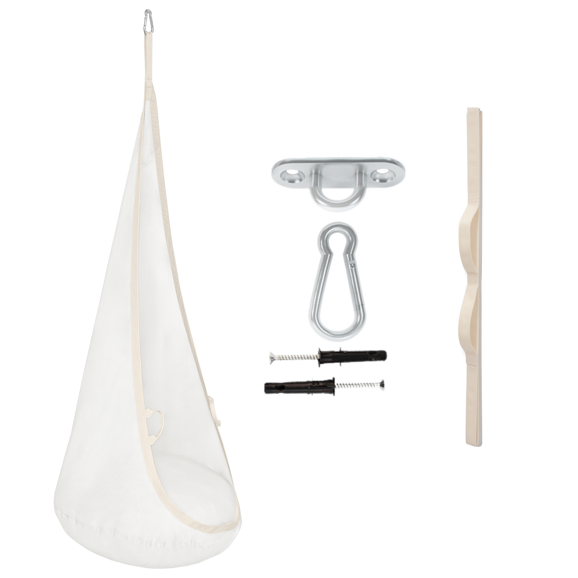 MAMOI® Cocon hamac pour enfant, Fauteuil suspendu pour bebe, Balançoire thérapeutique de coton, Balancoire sensorielle interieur, Jeu sensoriel autisme-0