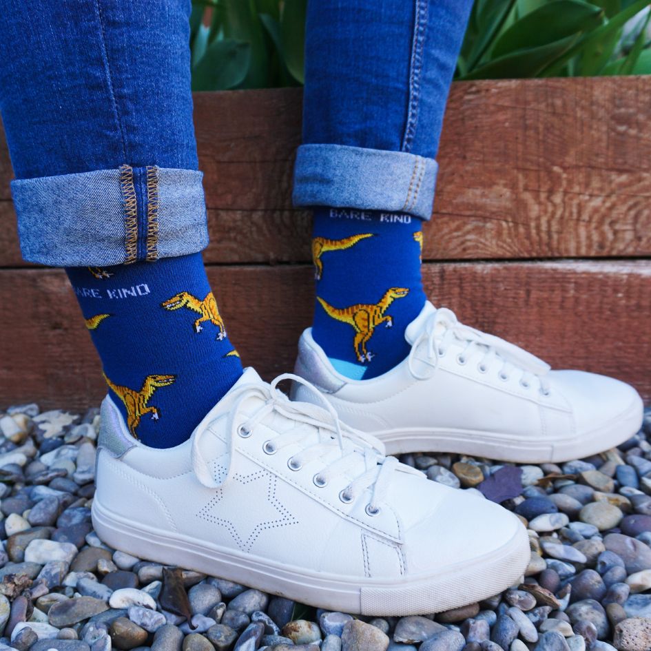Save the Velociraptors Bamboo Socks