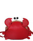 NEW Red Crawling Crab Vegan Leather Cross Body Bag