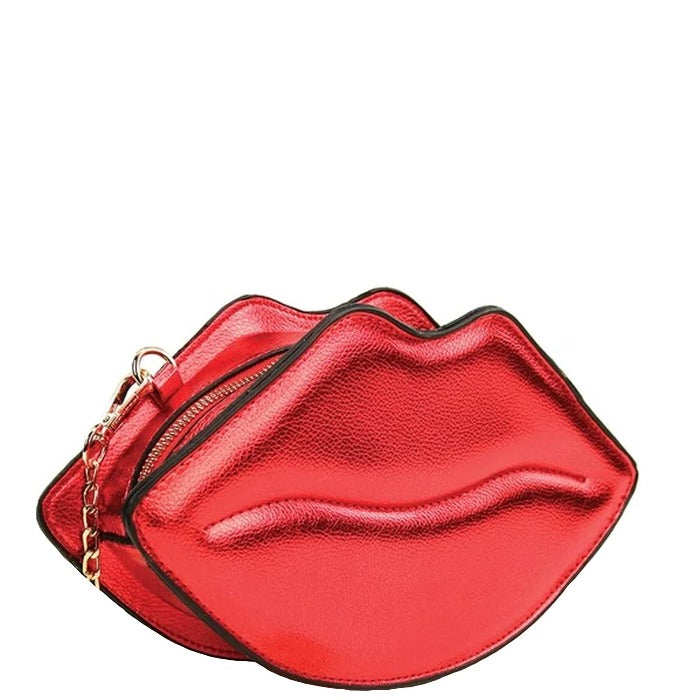 Red Lips Vegan Leather Cross-Body Bag Brix and Bailey