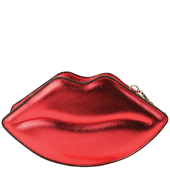 Red Lips Vegan Leather Cross-Body Bag Brix and Bailey