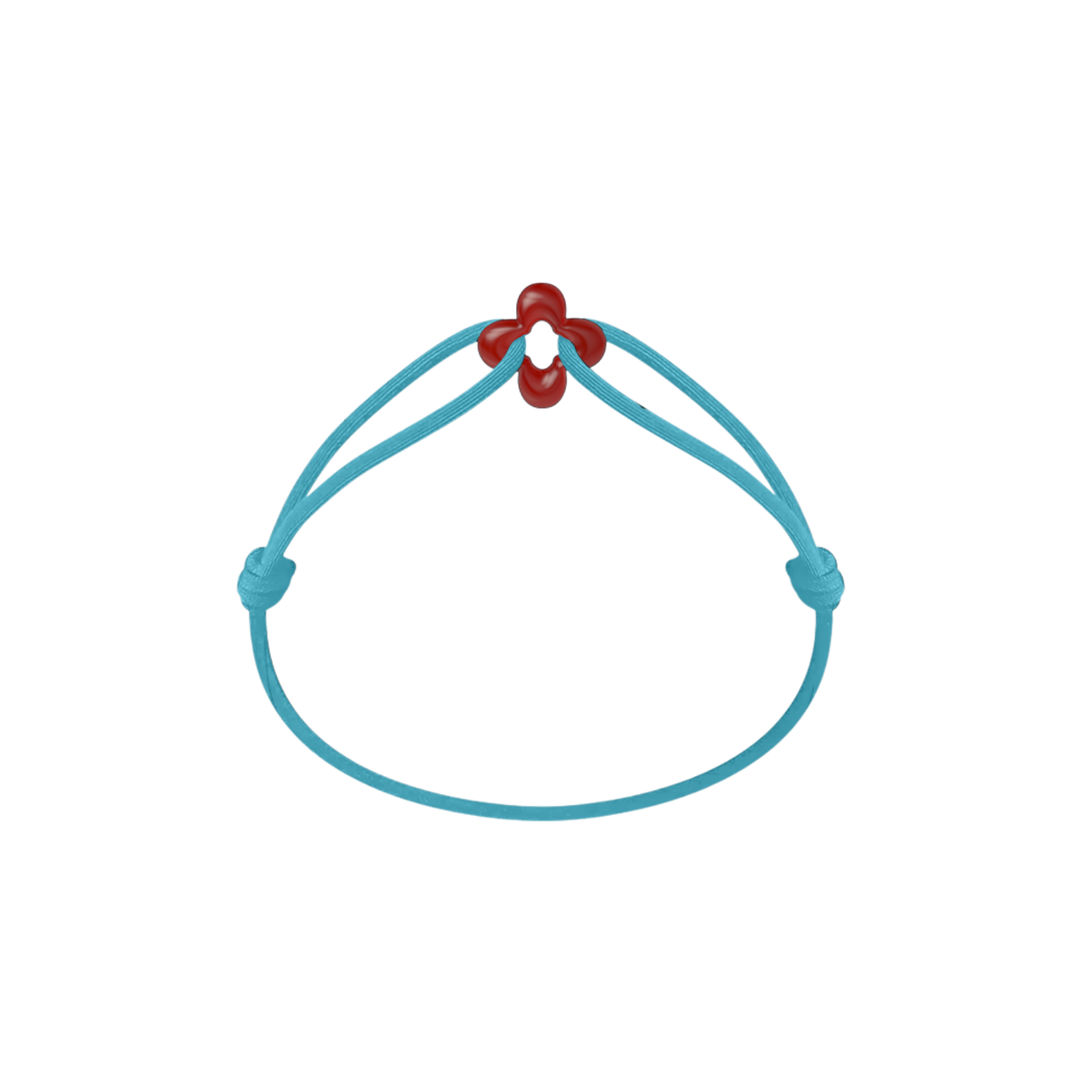 Mini Red Clover Cord Bracelet
