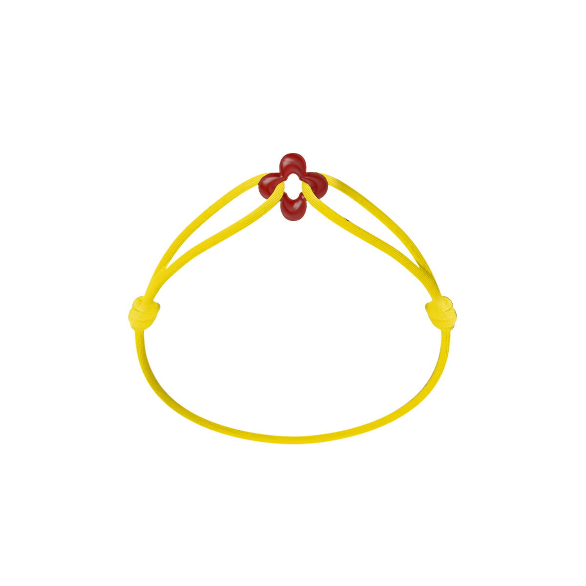 Mini Red Clover Cord Bracelet