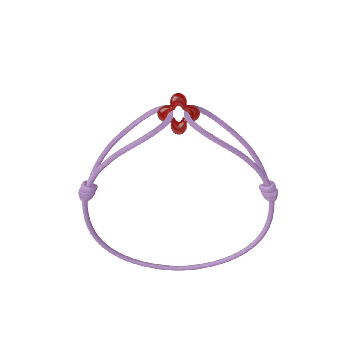 Mini Red Clover Cord Bracelet