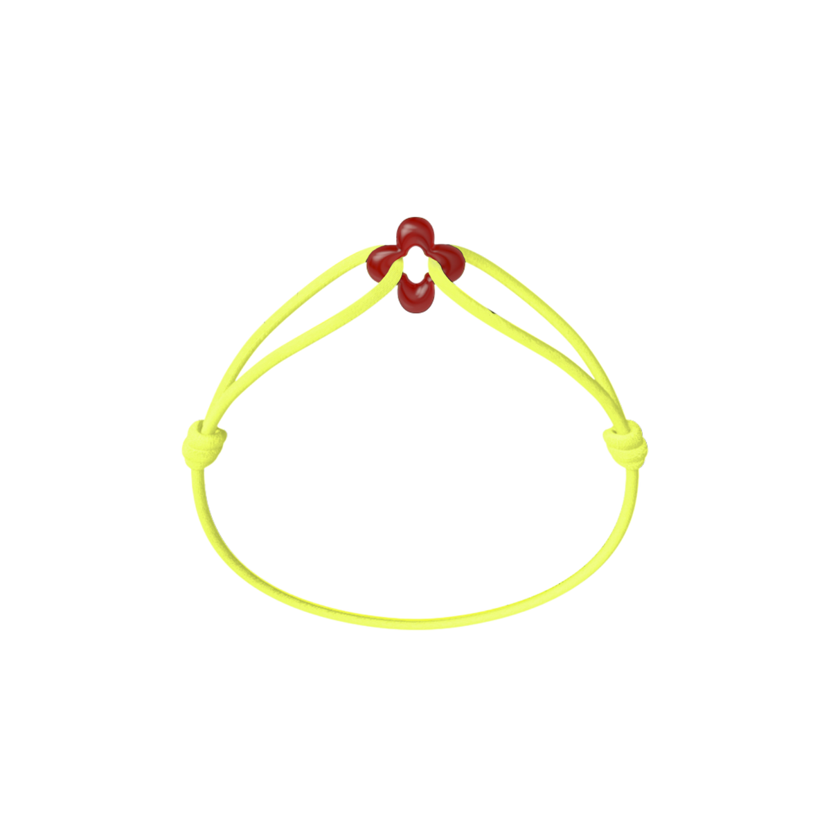Mini Red Clover Cord Bracelet