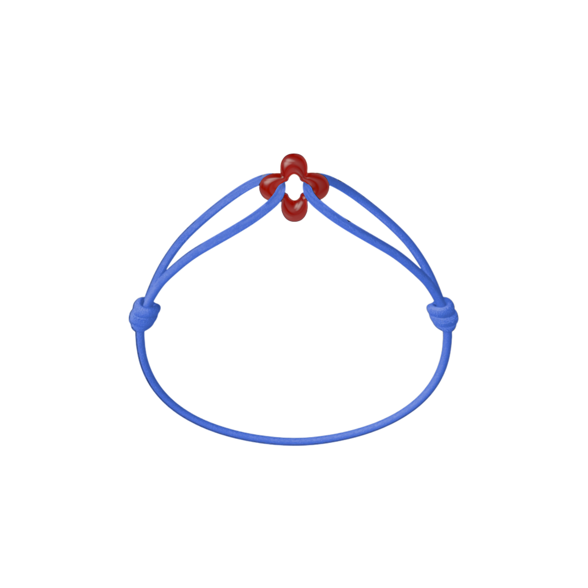 Mini Red Clover Cord Bracelet