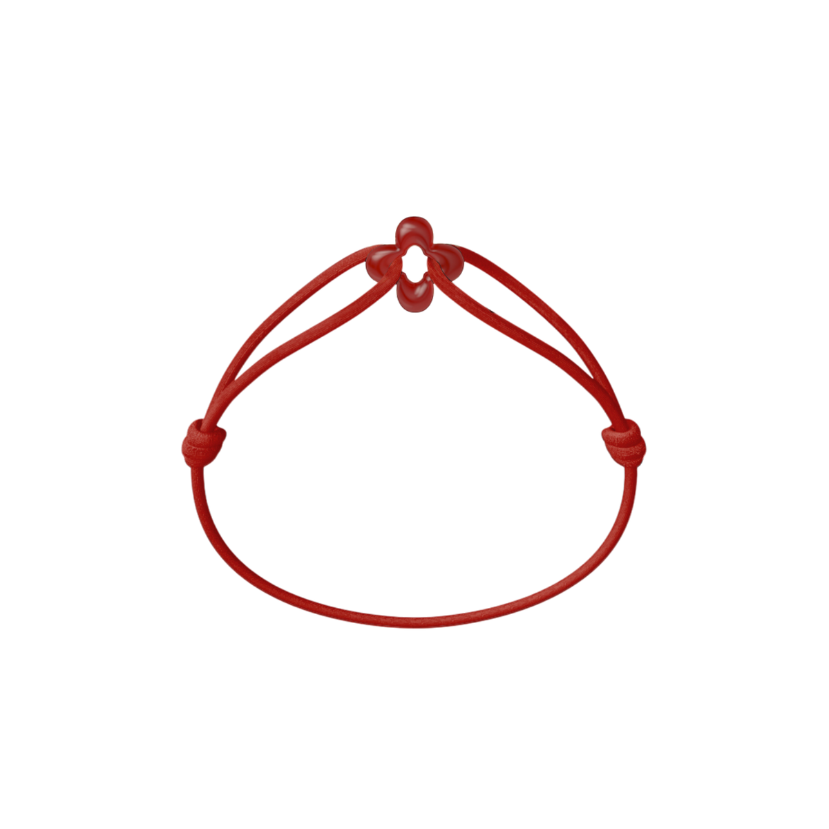 Mini Red Clover Cord Bracelet
