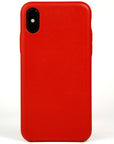 iPhone X Case, Red Leather