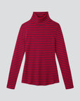 Striped Cotton Roll Neck