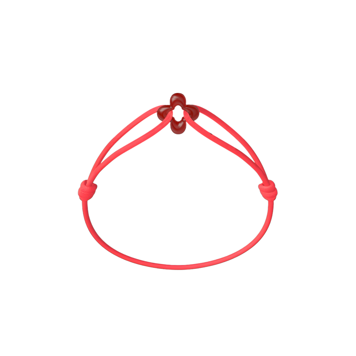 Mini Red Clover Cord Bracelet