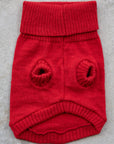 Cherry Red British Wool Dog Jumper