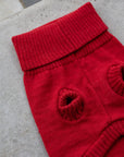 Cherry Red British Wool Dog Jumper