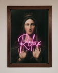 Relax Mate Framed Wall Art, premium tranquil stylish home decor, elegant framed prints for living room or office by Zestio at brixbailey.com