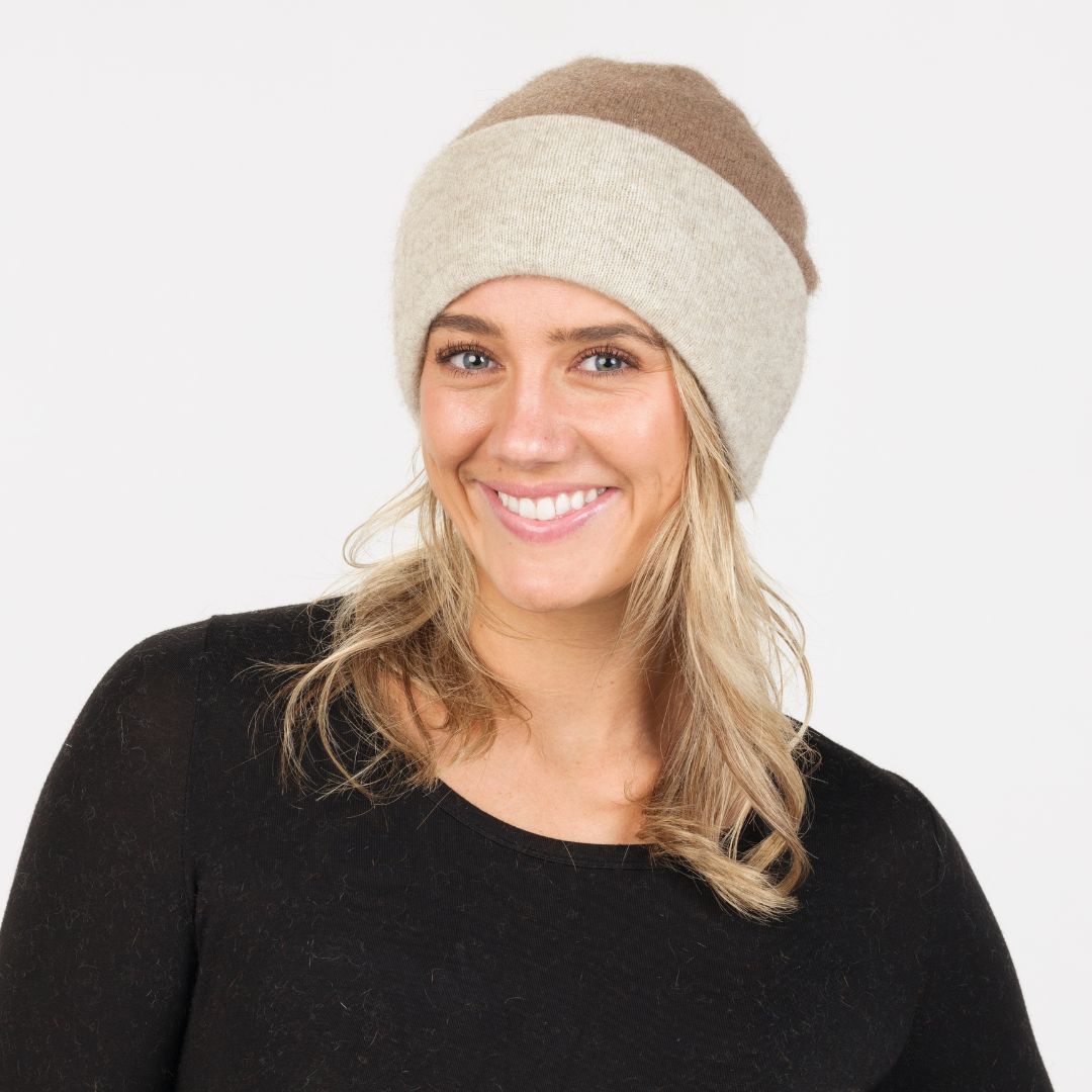 Possum Merino &amp; Silk Reversible Beanie