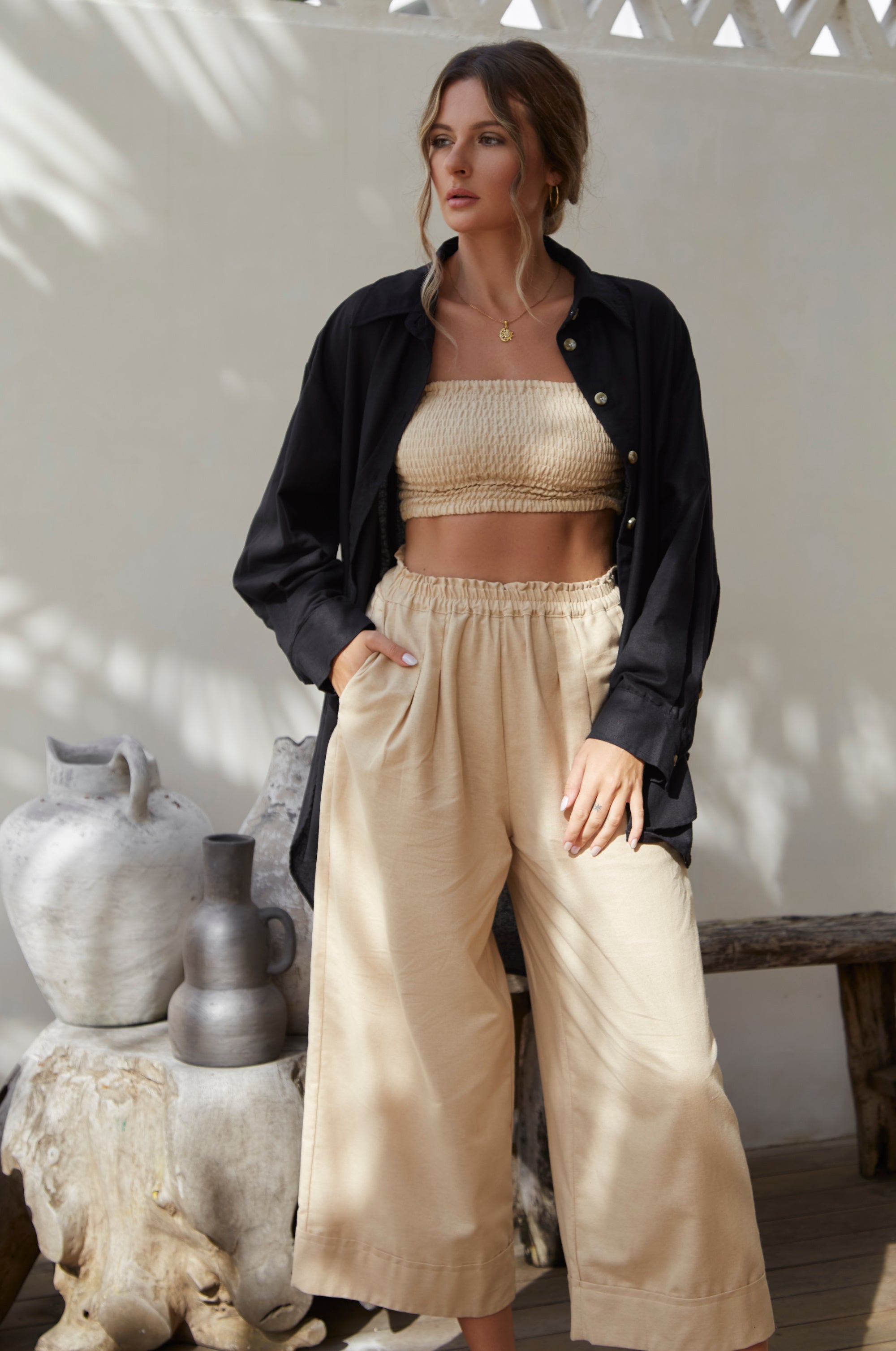 Romania Oversized Linen Shirt-2