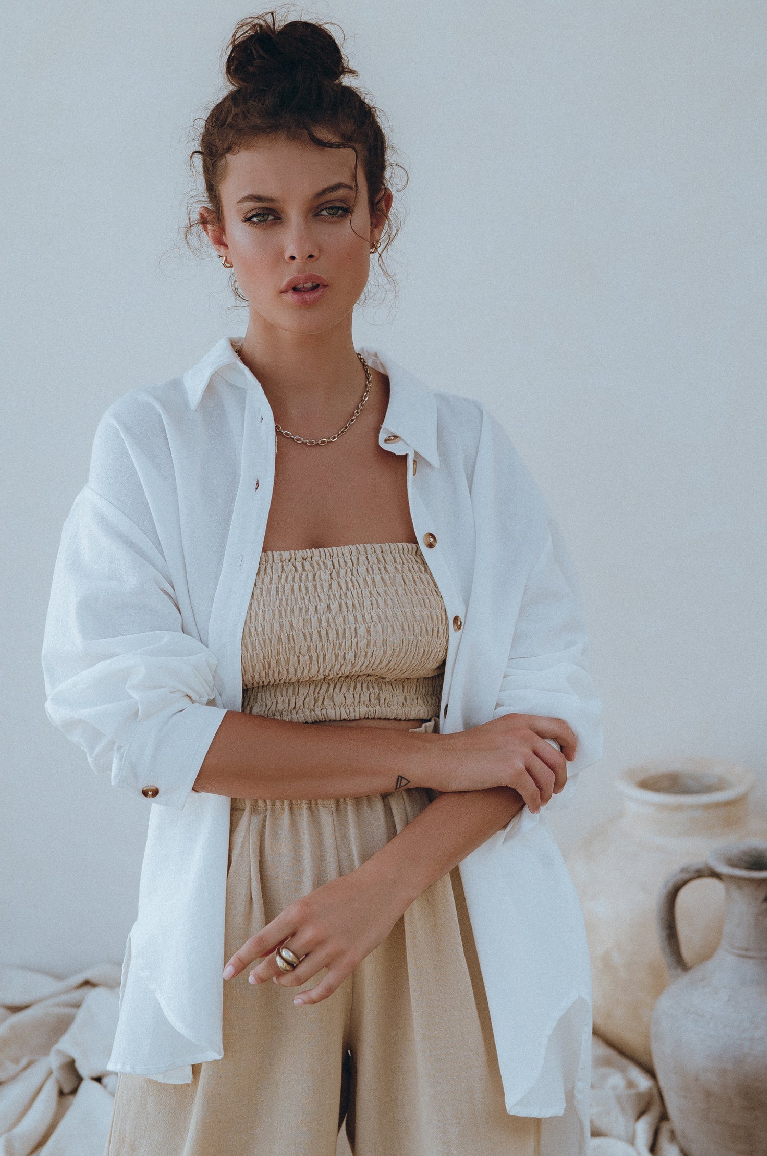 Romania Oversized Linen Shirt-5
