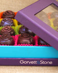 Rose & Violet Fondant Creams in 70% Dark Chocolate