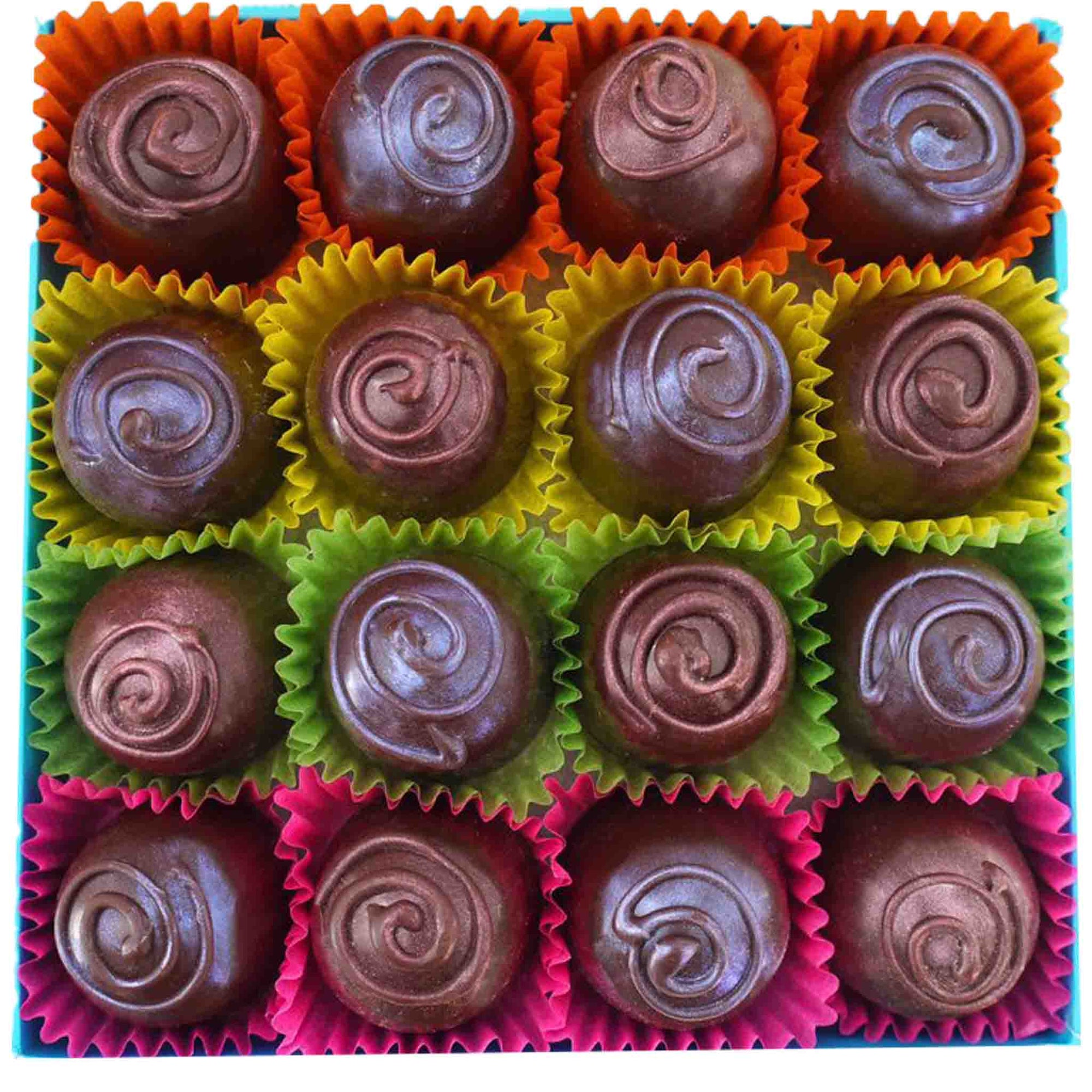 Rose &amp; Violet Fondant Creams in 70% Dark Chocolate
