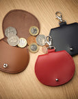 Mini saddle bag coin purse charm - Oxblood