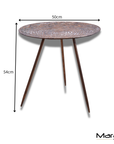 Ruwa Lightweight Antiqued Gold Tripod Side Table