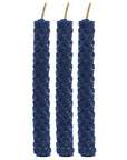 Set of 6 Blue Beeswax Spell Candles