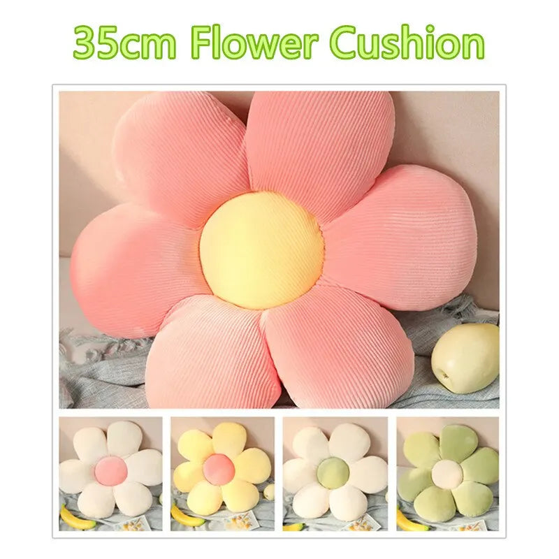 14 Inch Colorful Flower Plush Nursery Decor Pillow