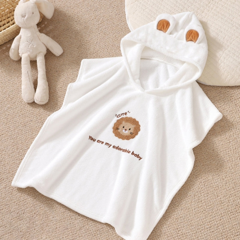 Kids Hooded Bath Towel - Soft, Quick-Dry Polyester for Swimming & Beach - 60x120cm by Baby Lamby at brixbailey.com