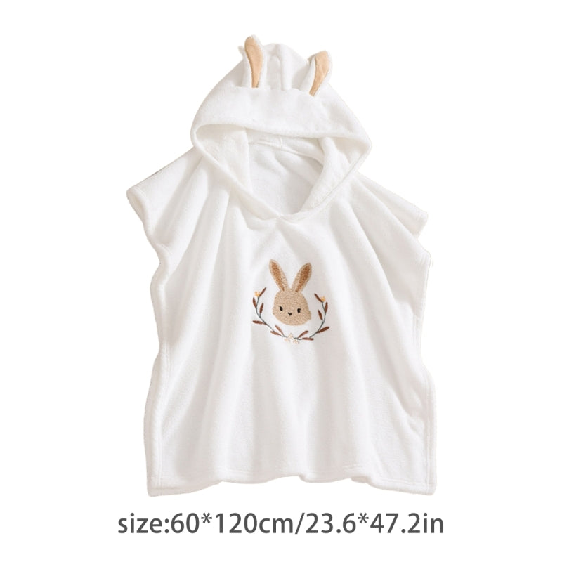Kids Hooded Bath Towel - Quick Dry, Soft & Lightweight for Swimming & Beach - 60x120cm by Baby Lamby at brixbailey.com