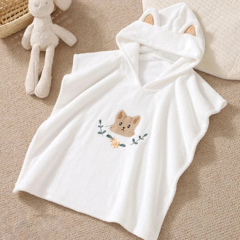 Kids Hooded Bath Towel - Soft, Quick-Dry Polyester for Swimming & Beach - 60x120cm by Baby Lamby at brixbailey.com