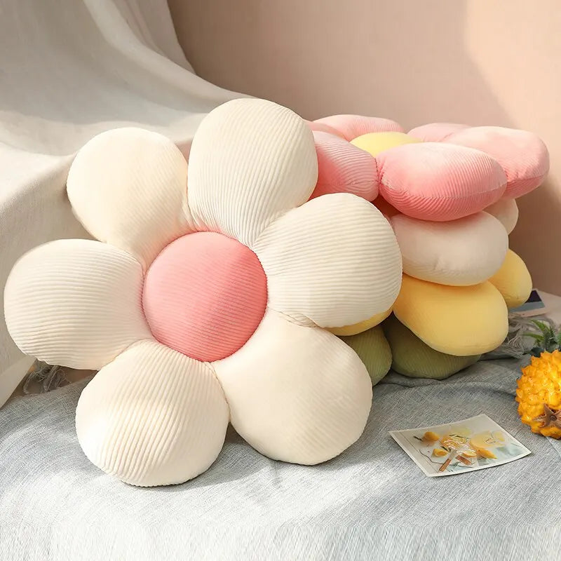 14 Inch Colorful Flower Plush Nursery Decor Pillow