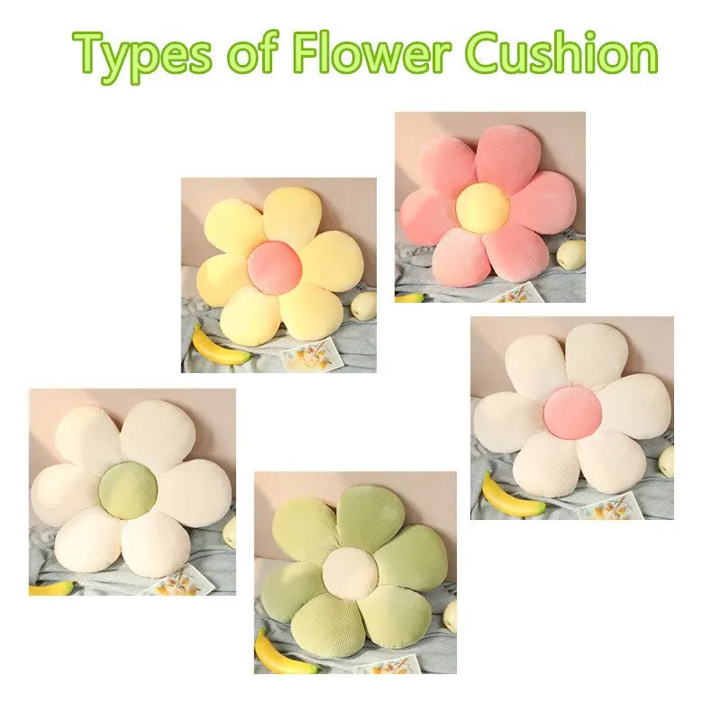 14 Inch Colorful Flower Plush Nursery Decor Pillow