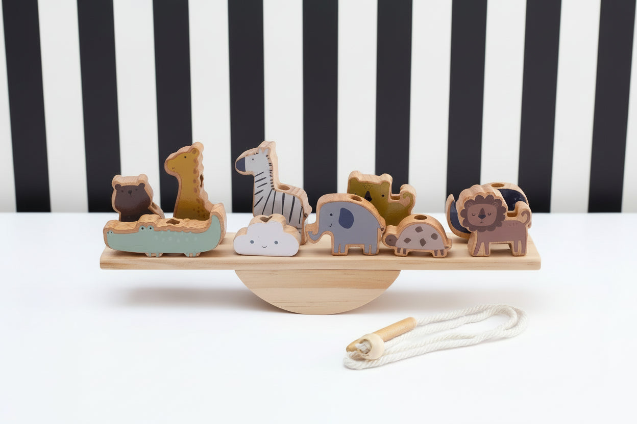 Montessori Wooden Toy Stacking&Threading for children multivariant-20