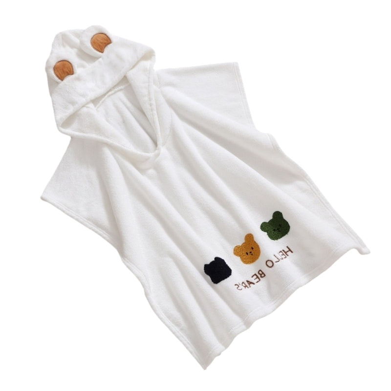 Kids Hooded Bath Towel - Soft, Quick-Dry Polyester for Swimming & Beach - 60x120cm by Baby Lamby at brixbailey.com