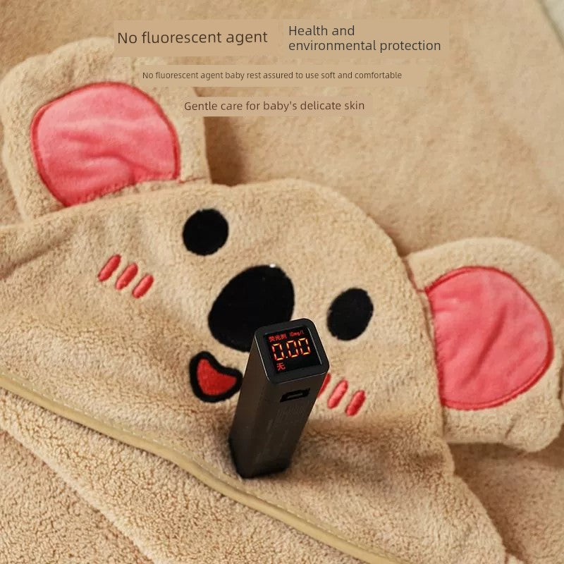 Square Baby Bath Towel - Soft Polyester Cotton Blend for Newborns 0-12 Months | Model FW01 by Baby Lamby at brixbailey.com