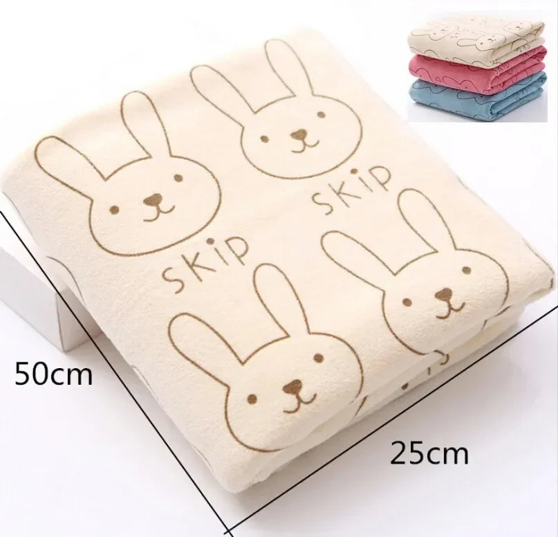 Cute Soft Animal Print Baby Towel - 100cm, 80% Cotton & 20% Polyester, Washable for Bathing, Feeding & Sleep by Baby Lamby at brixbailey.com