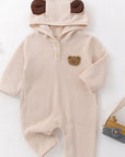 The Pointy Bear Knitted Hooded Playsuit